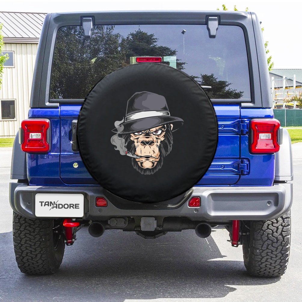 Monkey With Cigar Spare Wheel Tire Cover